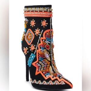 The AZALEA WANG Itsy Bitsy Multi Embellished Booties